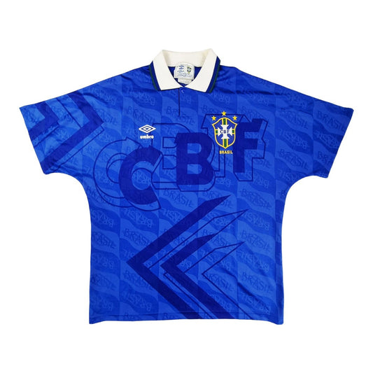 1991/93 Brazil Away Football Shirt (XL) Umbro