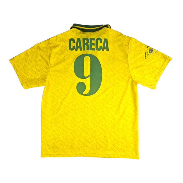 1991/93 Brazil Home Football Shirt (L) Umbro # 9 Careca