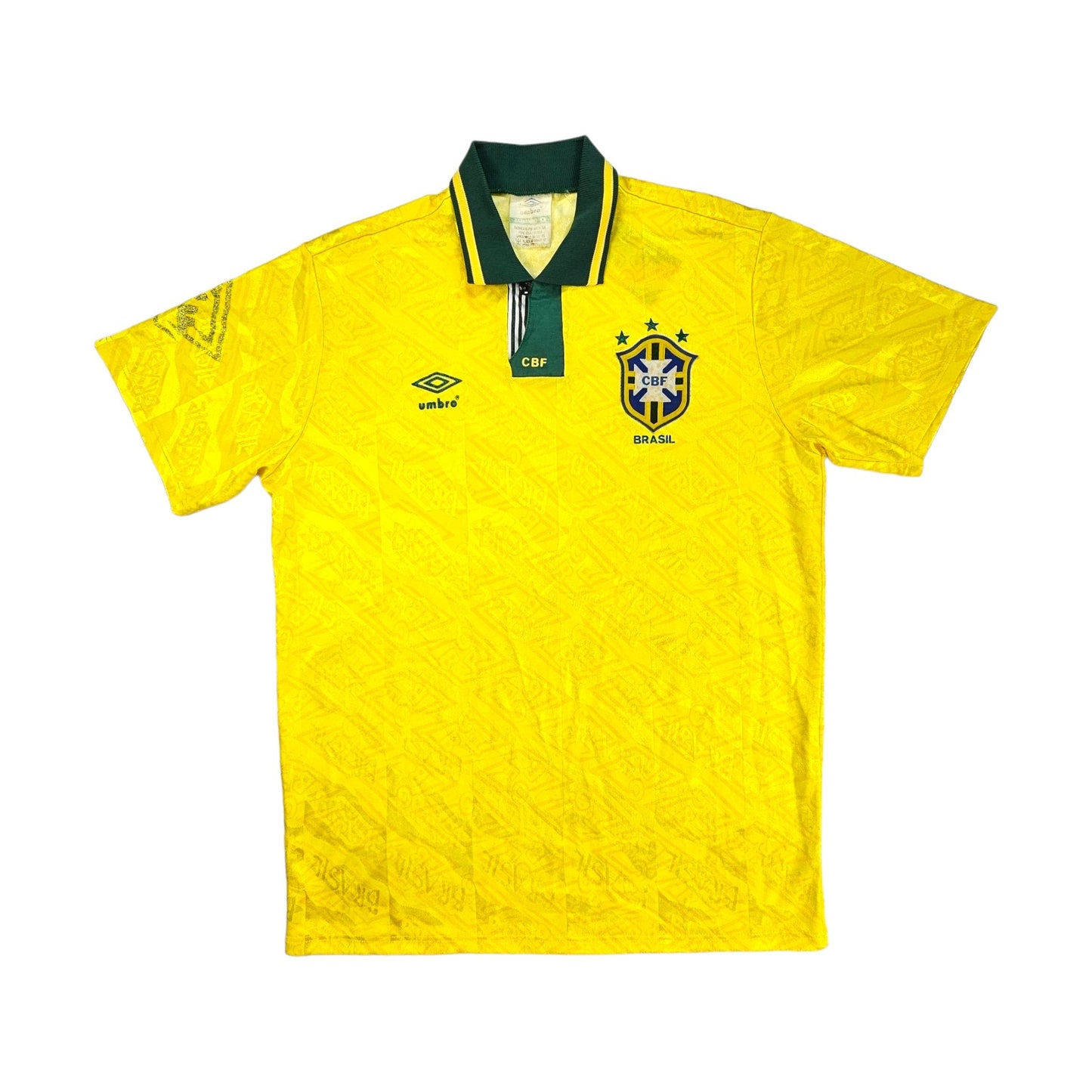 1991/93 Brazil Home Football Shirt (L) Umbro