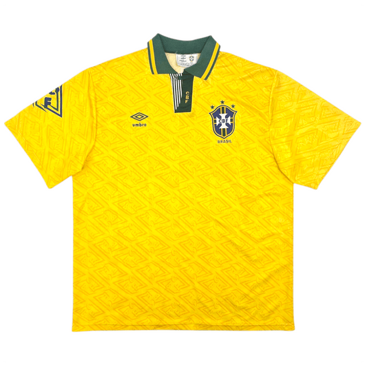 1991/93 Brazil Home Football Shirt (XL) Umbro