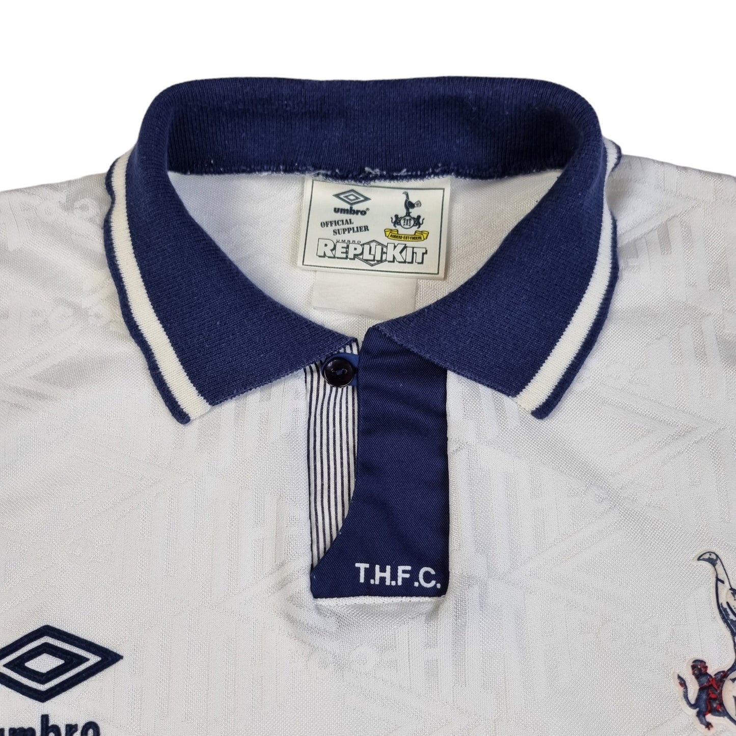 1991/93 Tottenham Hotspur Home Football Shirt (L) Umbro