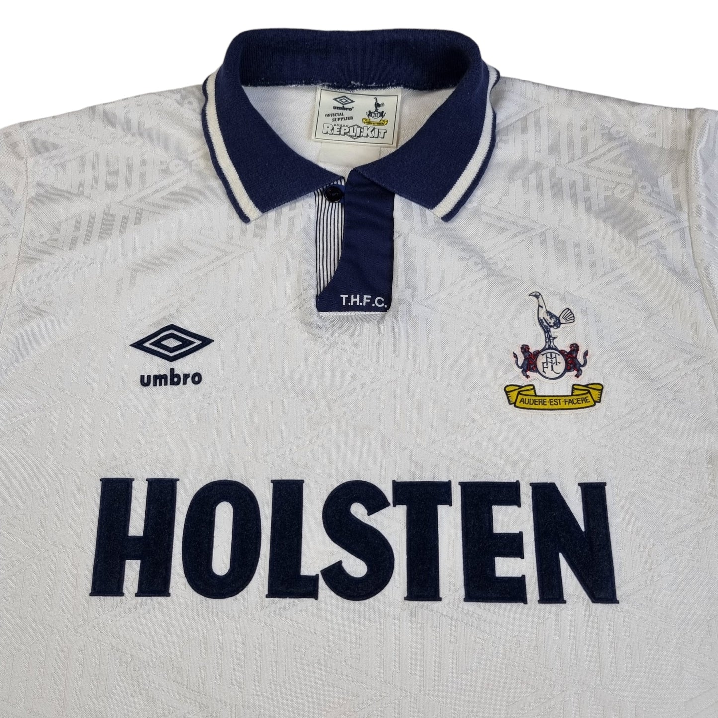 1991/93 Tottenham Hotspur Home Football Shirt (L) Umbro
