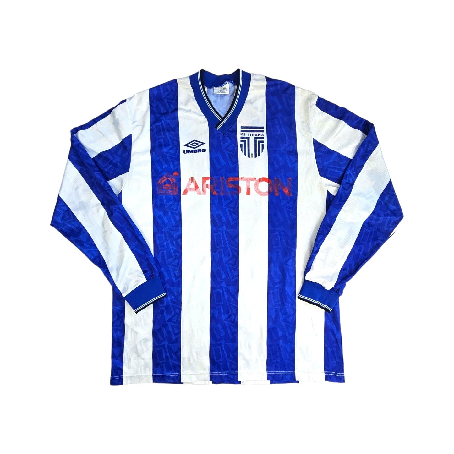 1991/95 KF Tirana Home Football Shirt (L) Umbro # 11