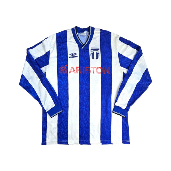 1991/95 KF Tirana Home Football Shirt (L) Umbro # 11