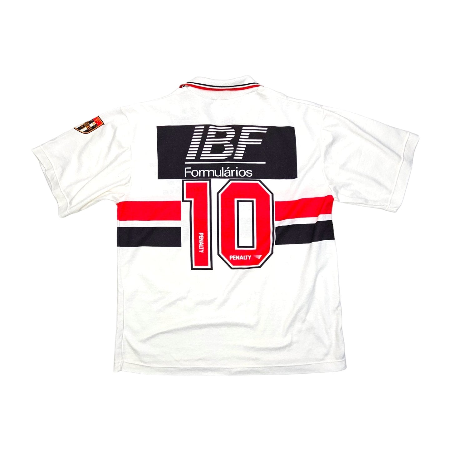 1992 Sao Paulo Home Football Shirt (L) Penalty # 10 (Rai)
