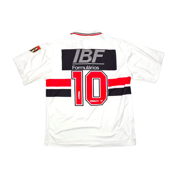1992 Sao Paulo Home Football Shirt (L) Penalty # 10 (Rai)