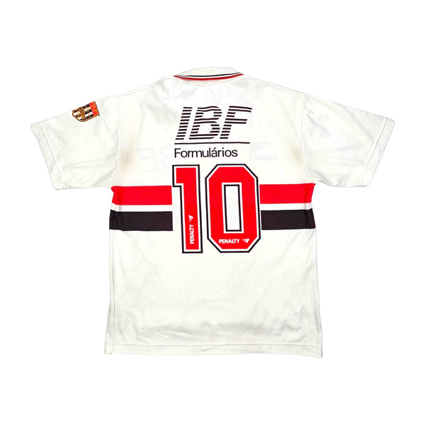 1992 Sao Paulo Home Football Shirt (L) Penalty # 10 (Rai)
