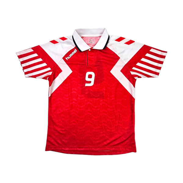 1992/93 Denmark Home Football Shirt (M) Hummel #9 (Povlsen) Official Re-Issue