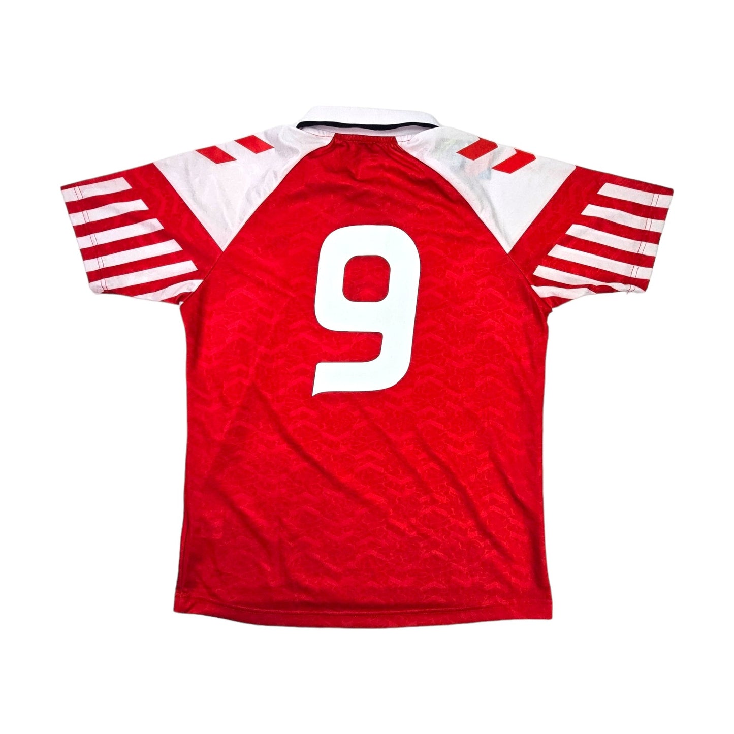 1992/93 Denmark Home Football Shirt (M) Hummel #9 (Povlsen) Official Re-Issue