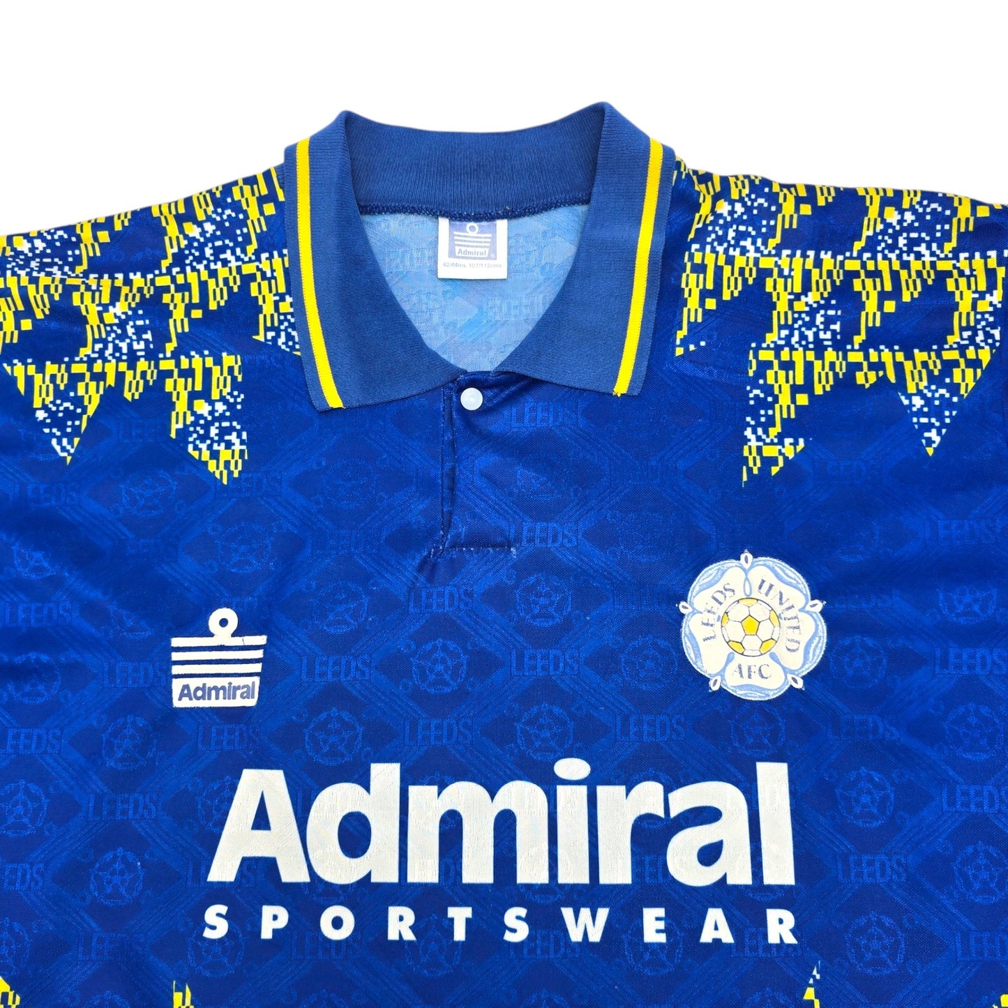 1992/93 Leeds United Away Football Shirt (L) Admiral