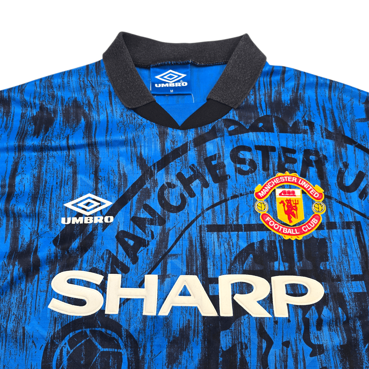 1992/93 Manchester United Away Football Shirt (M) Umbro