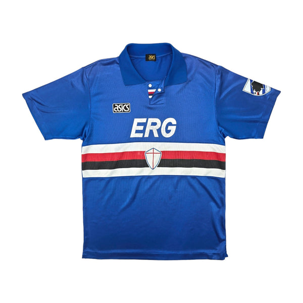 1992/93 Sampdoria Home Football Shirt (L) Asics #10 (Mancini)