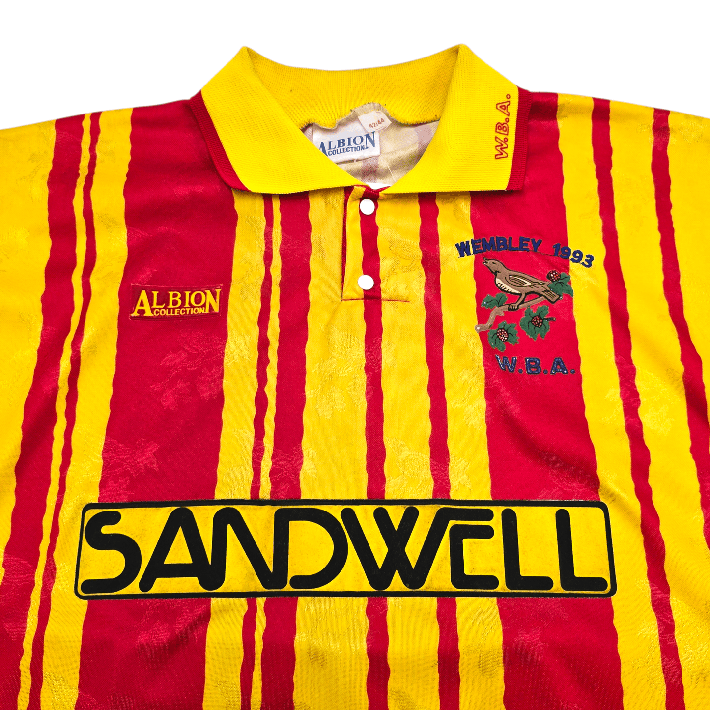 1992/93 West Bromwich Albion Away Football Shirt (L) Albion Collection