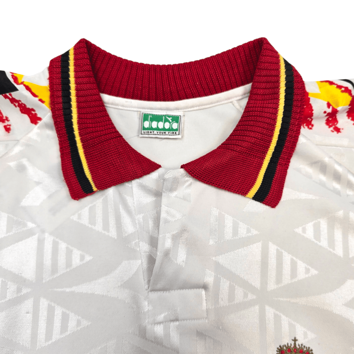 1992/94 Belgium Away Football Shirt (L) Diadora #7 Van Der Elst