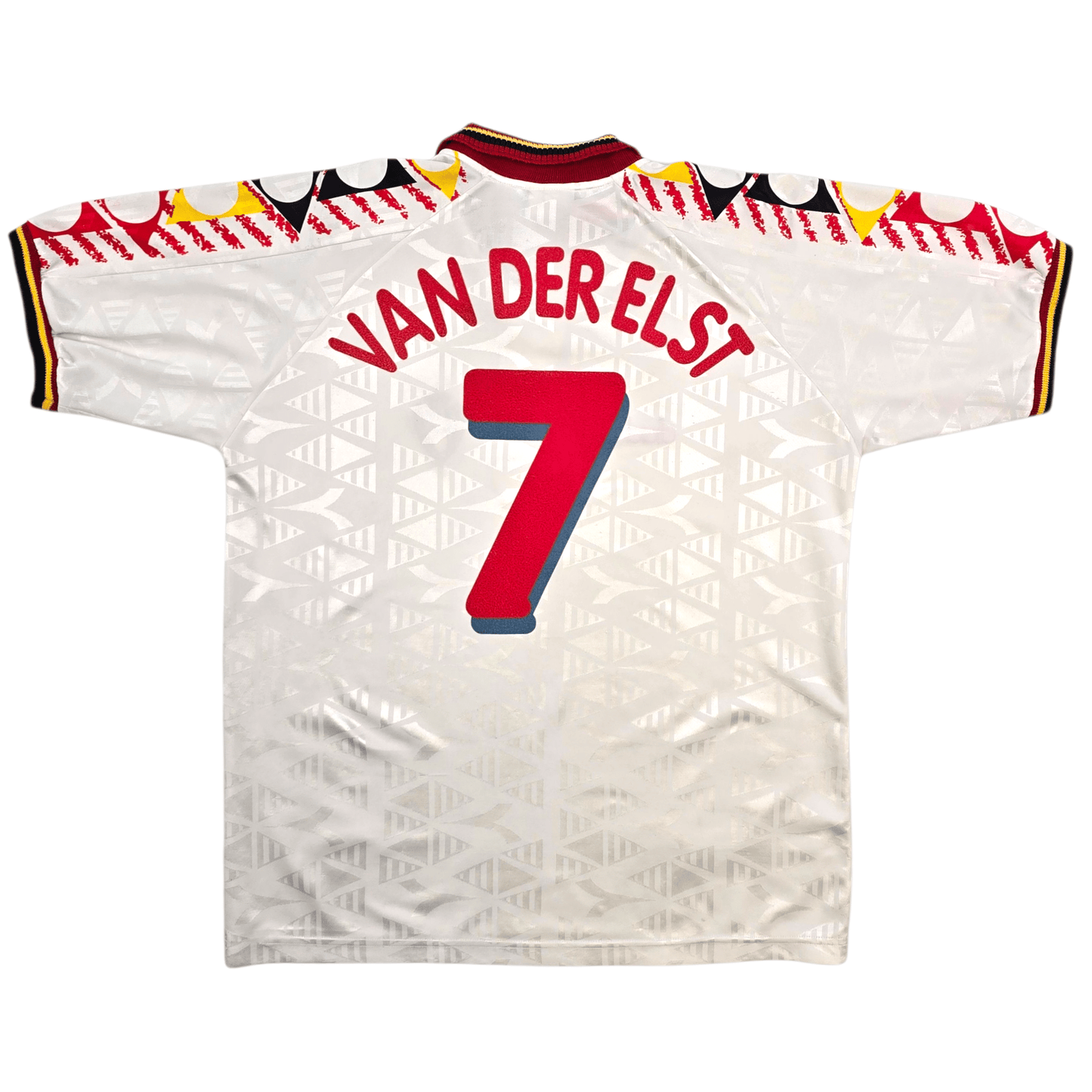 1992/94 Belgium Away Football Shirt (L) Diadora #7 Van Der Elst