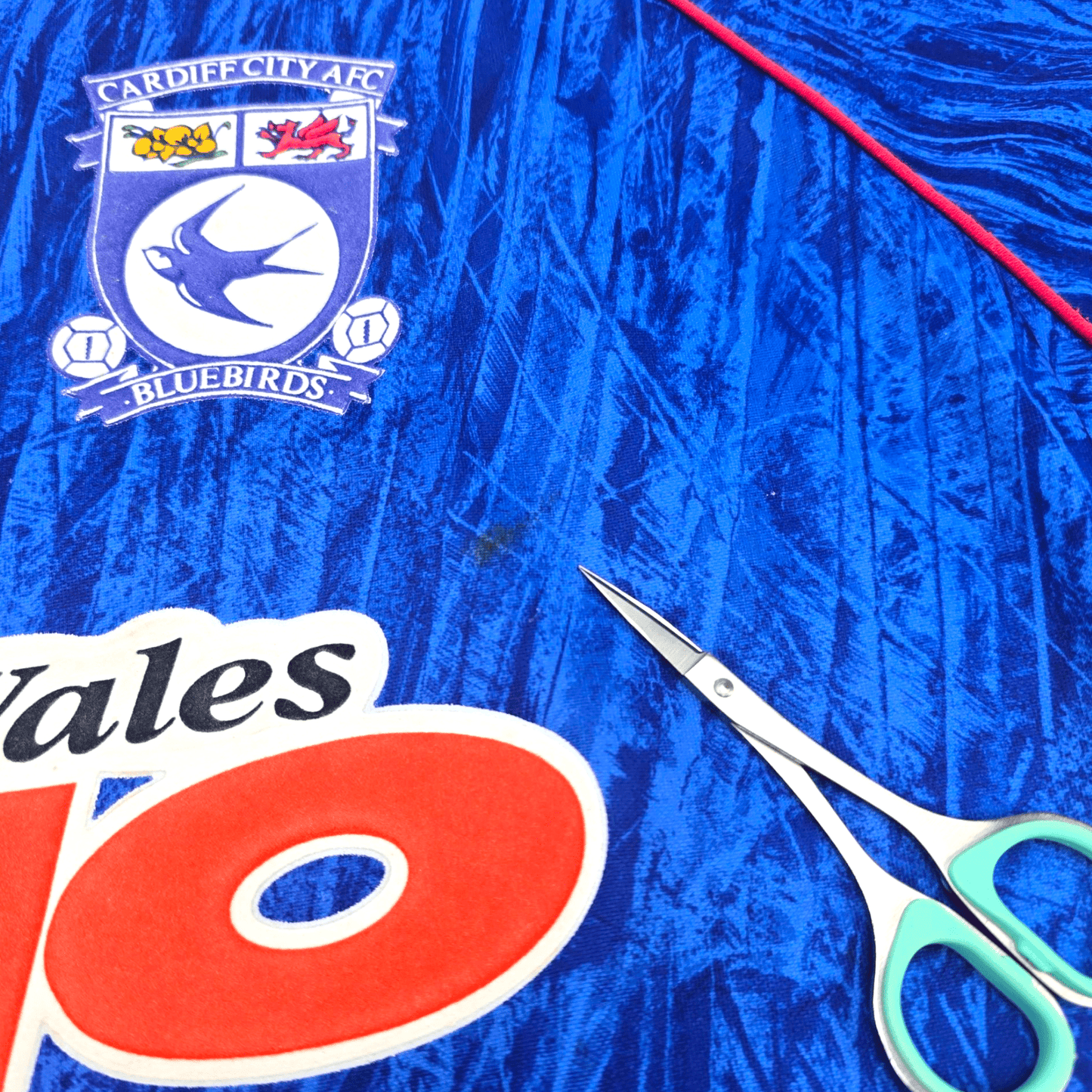 1992/94 Cardiff City Home Football Shirt (L) Bluebird