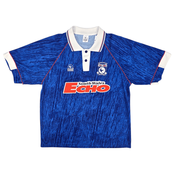 1992/94 Cardiff City Home Football Shirt (L) Bluebird