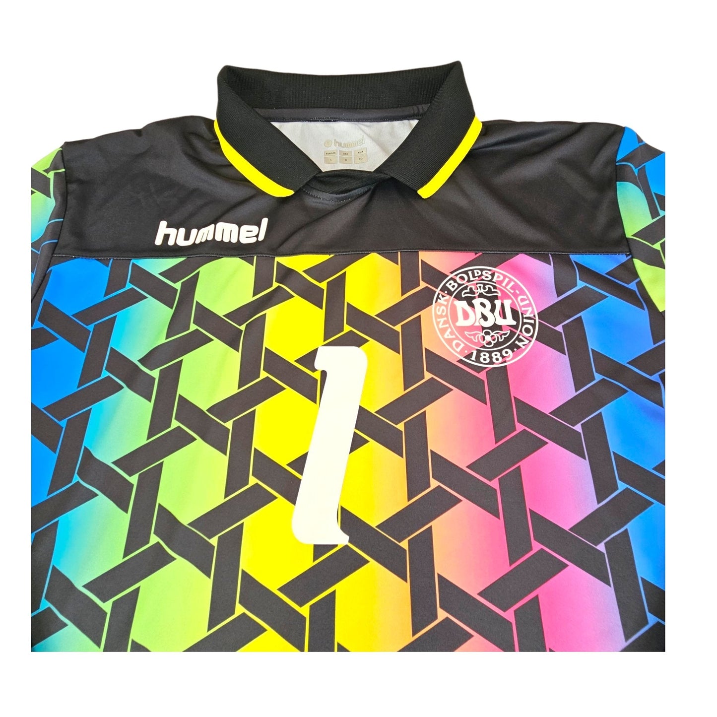 1992/94 Denmark Goal Keeper Football Shirt (L) Hummel (Re-Issue) #1 (Schmeichel)