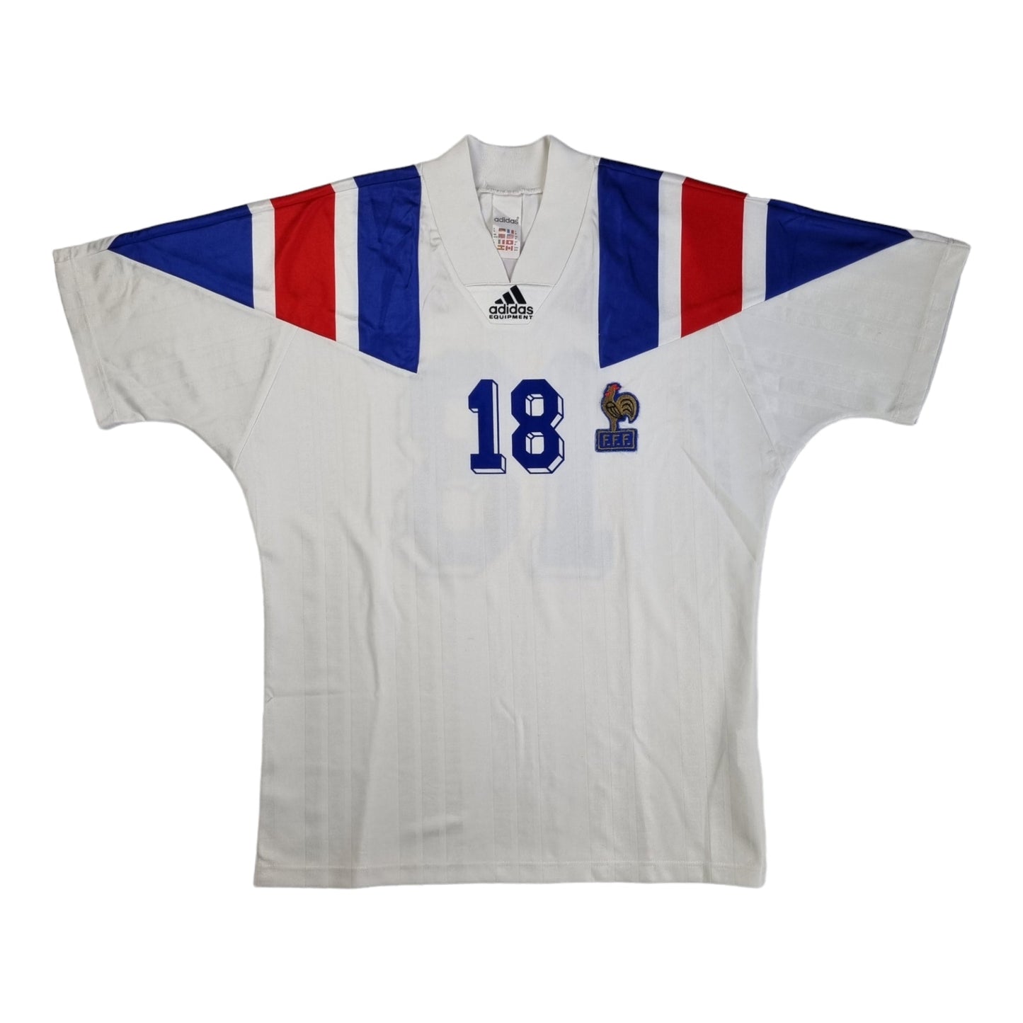 1992/94 France Away Football Shirt (M) Adidas #18 Cantona