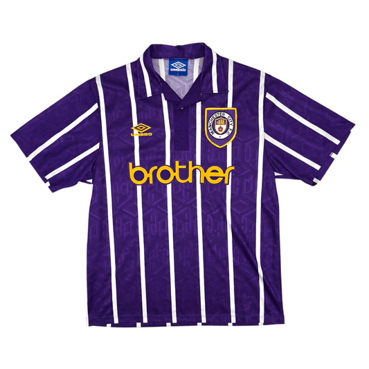 1992/94 Manchester City Away Football Shirt (L) Umbro