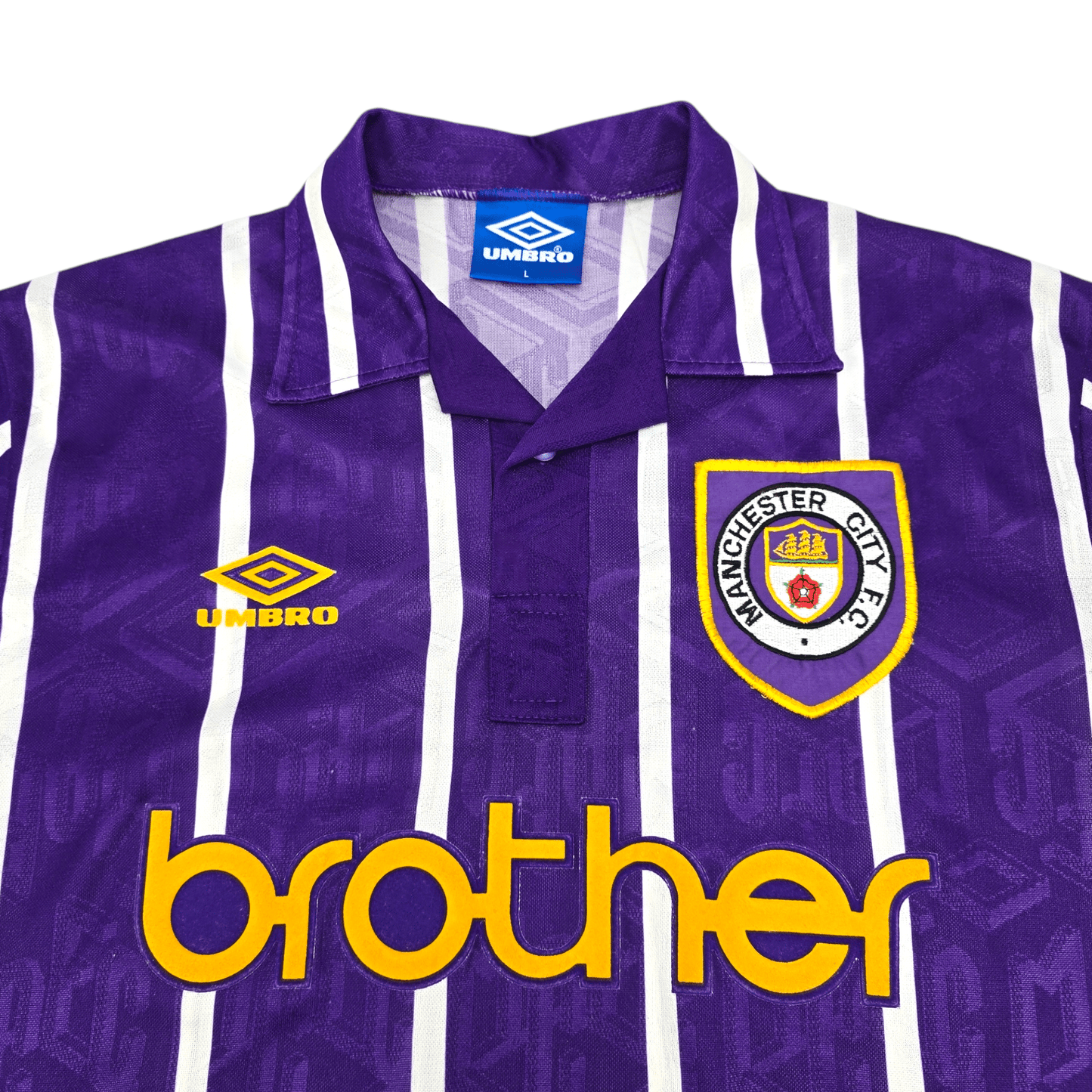 1992/94 Manchester City Away Football Shirt (L) Umbro