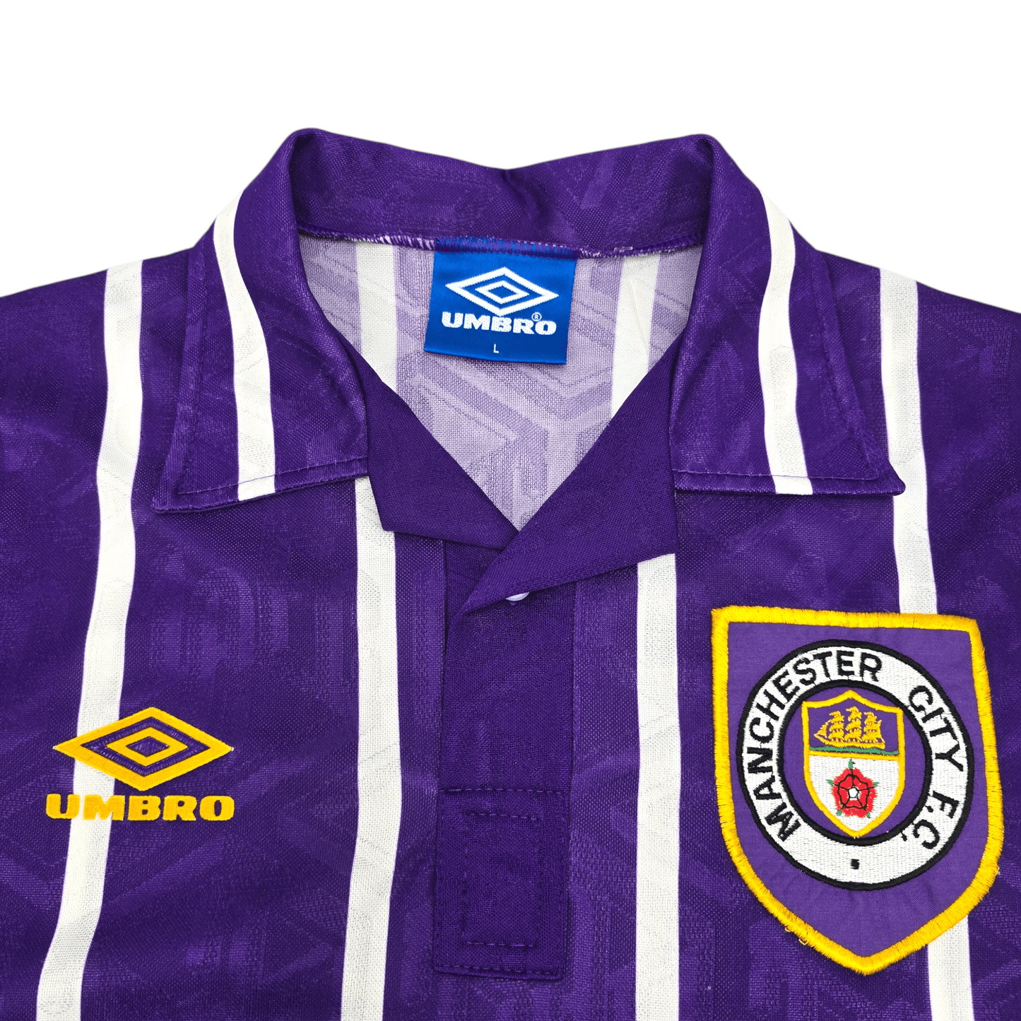 1992/94 Manchester City Away Football Shirt (L) Umbro