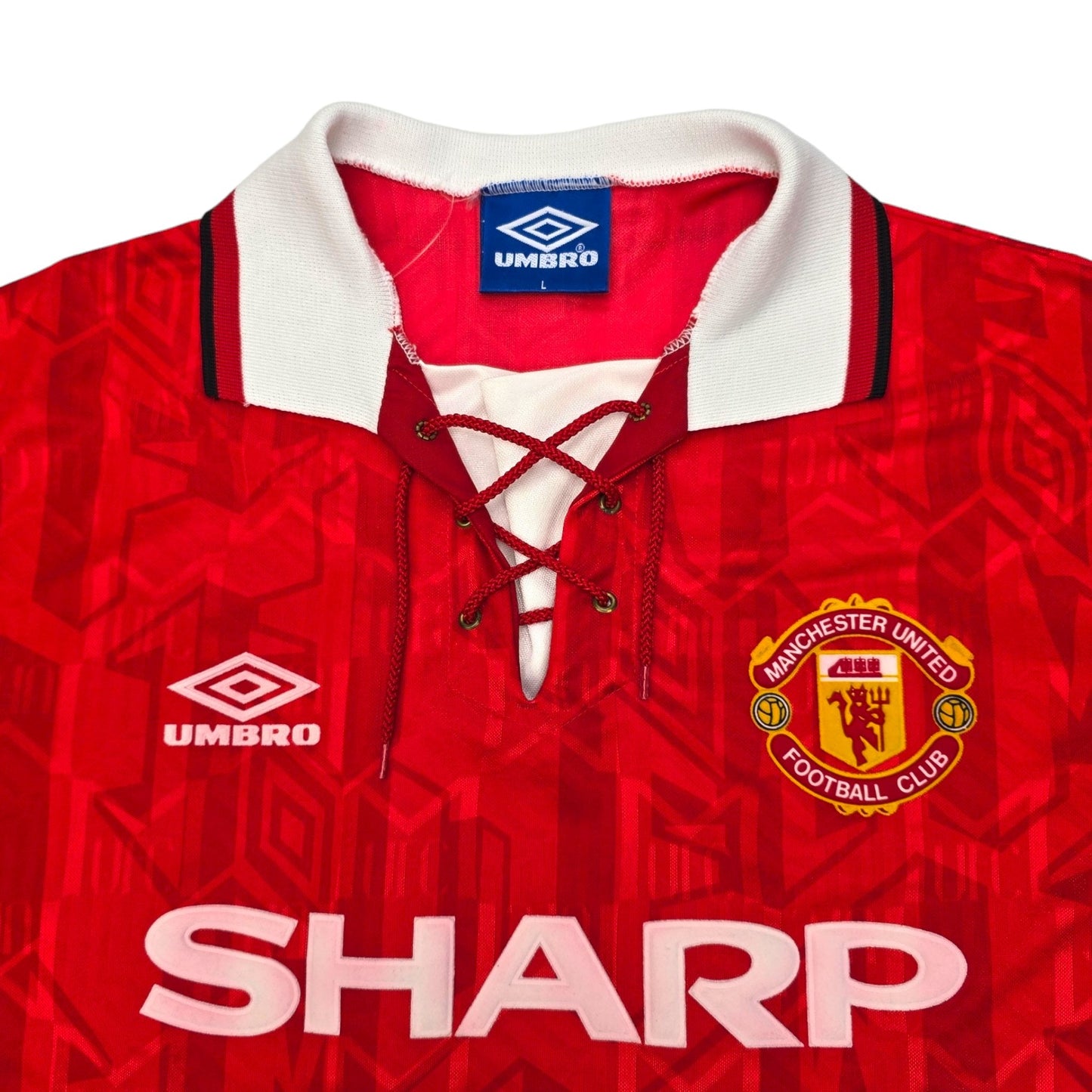 1992/94 Manchester United Home Football Shirt (L) Umbro #11 Giggs