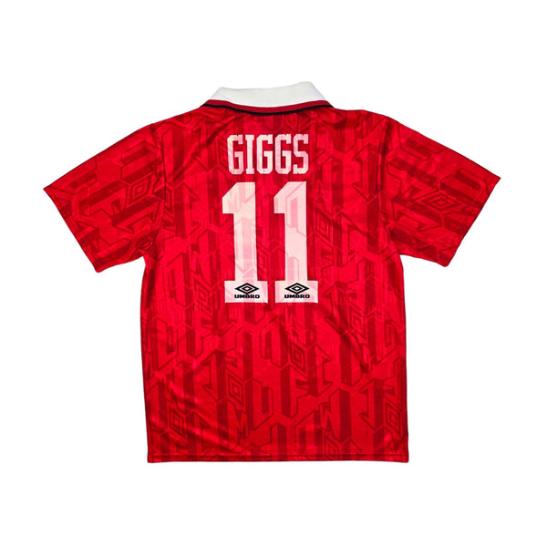 1992/94 Manchester United Home Football Shirt (L) Umbro #11 Giggs