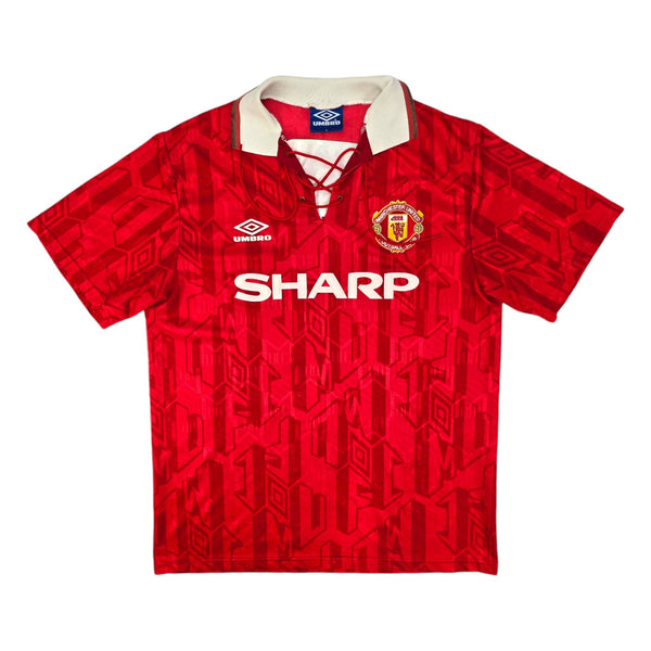 1992/94 Manchester United Home Football Shirt (L) Umbro