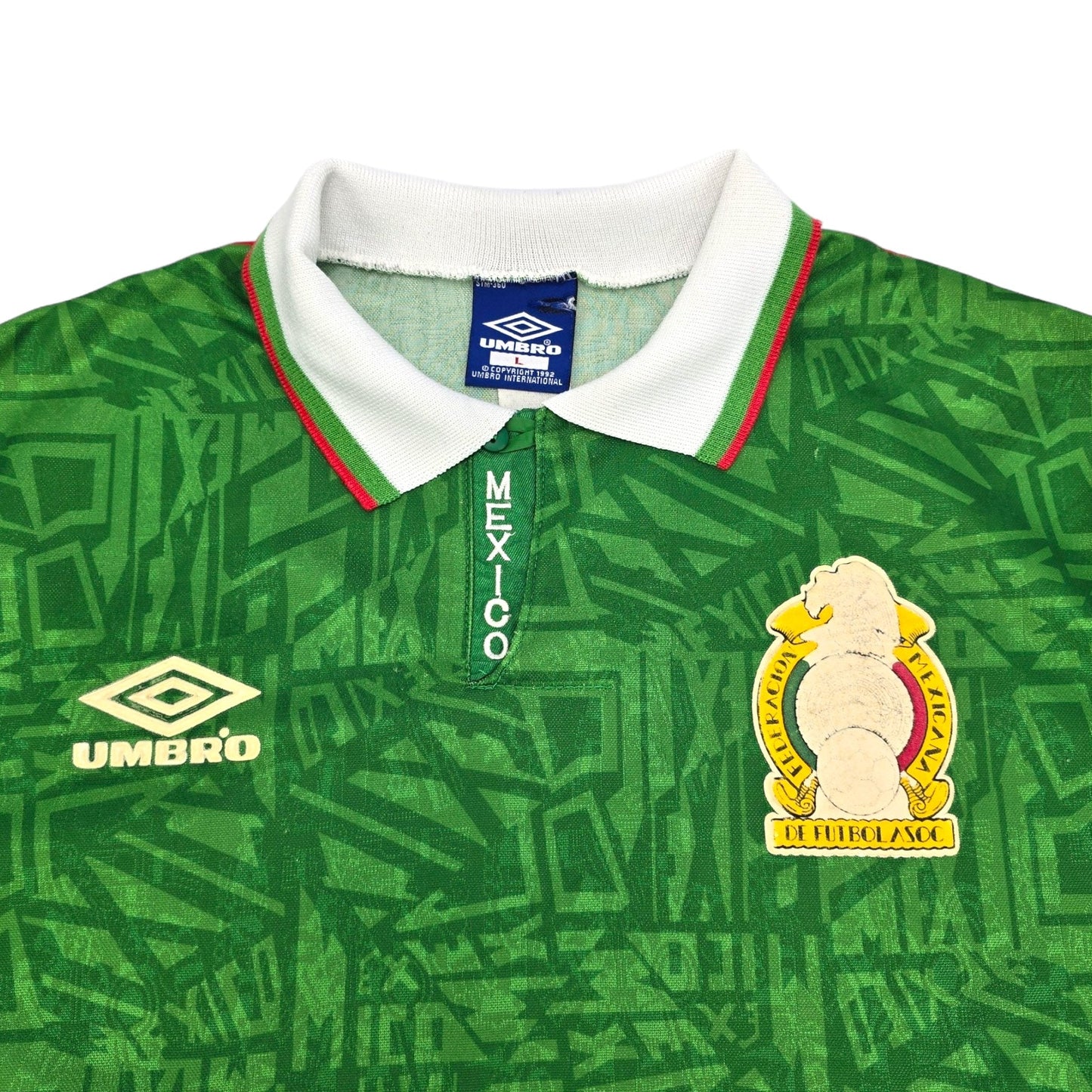 1992/94 Mexico Home Football Shirt (L) Umbro
