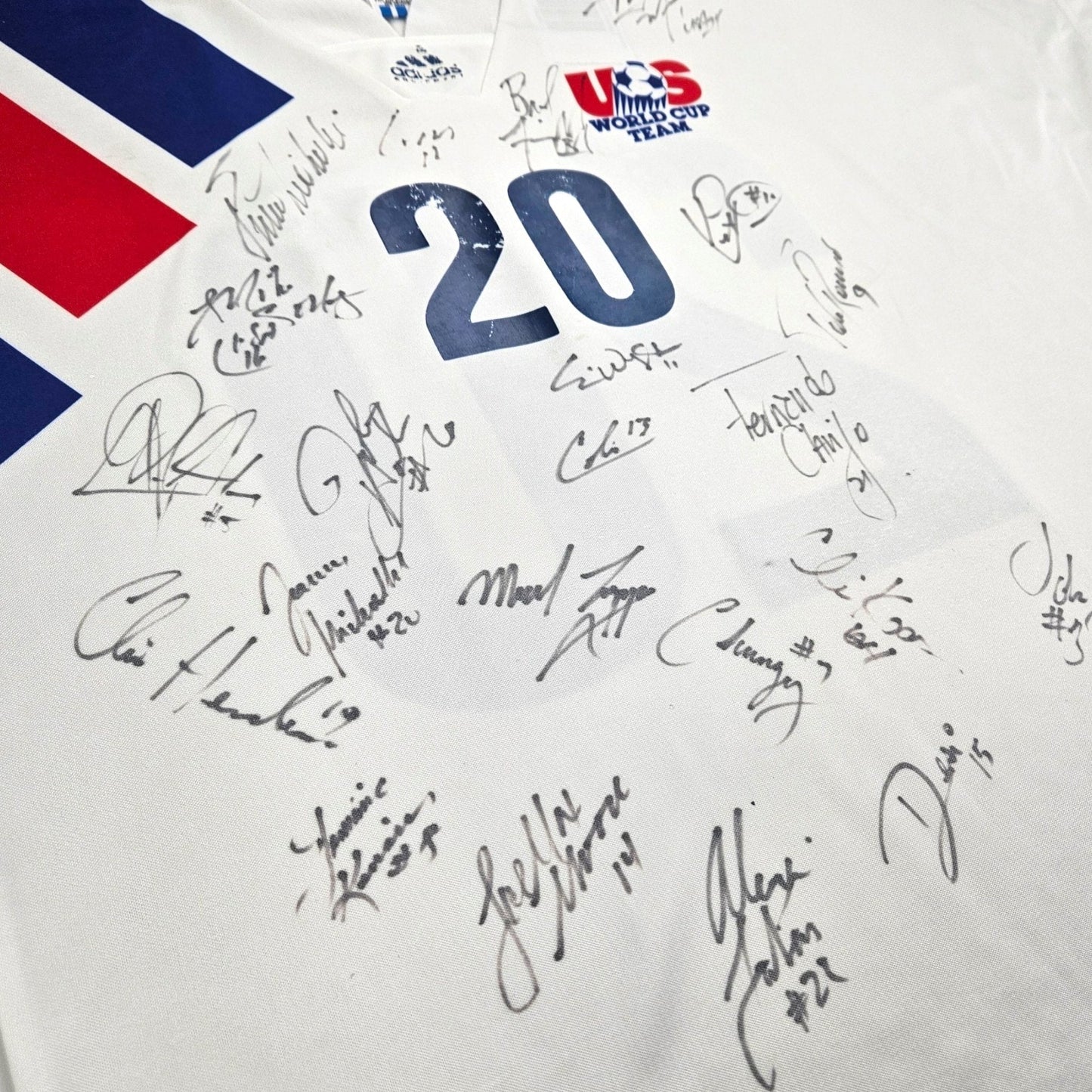 1993 USA Home Football Shirt (L) Adidas #20 (Match Worn / Signed)
