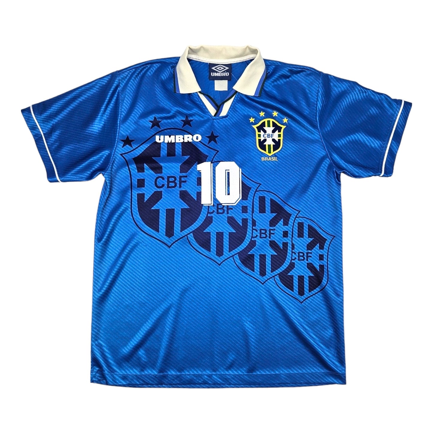1993/94 Brazil Away Football Shirt (L) Umbro #10 Rai