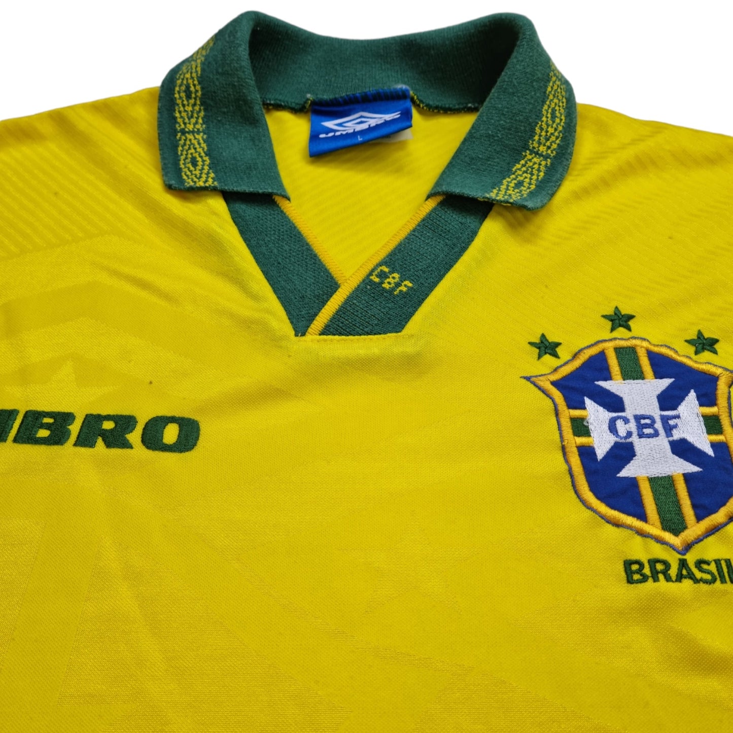 1993/94 Brazil Home Football Shirt (L) Umbro