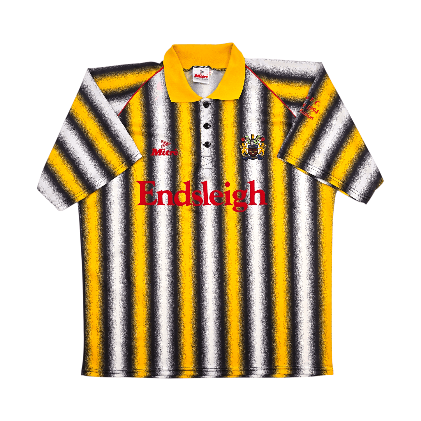 1993/94 Burnley Away Football Shirt (2XL) Mitre (Limited Edition)