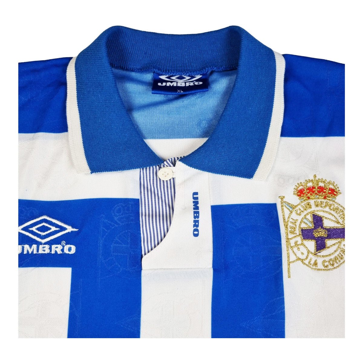 1993/94 Deportivo La Coruna Home Football Shirt (XL) Umbro