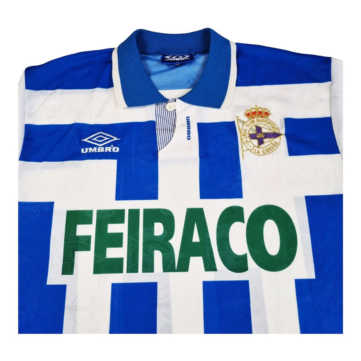 1993/94 Deportivo La Coruna Home Football Shirt (XL) Umbro