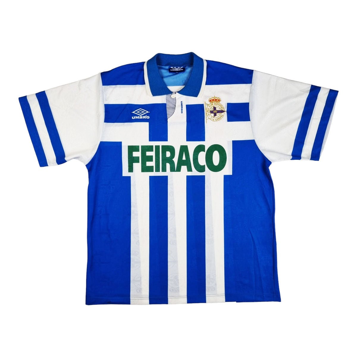 1993/94 Deportivo La Coruna Home Football Shirt (XL) Umbro