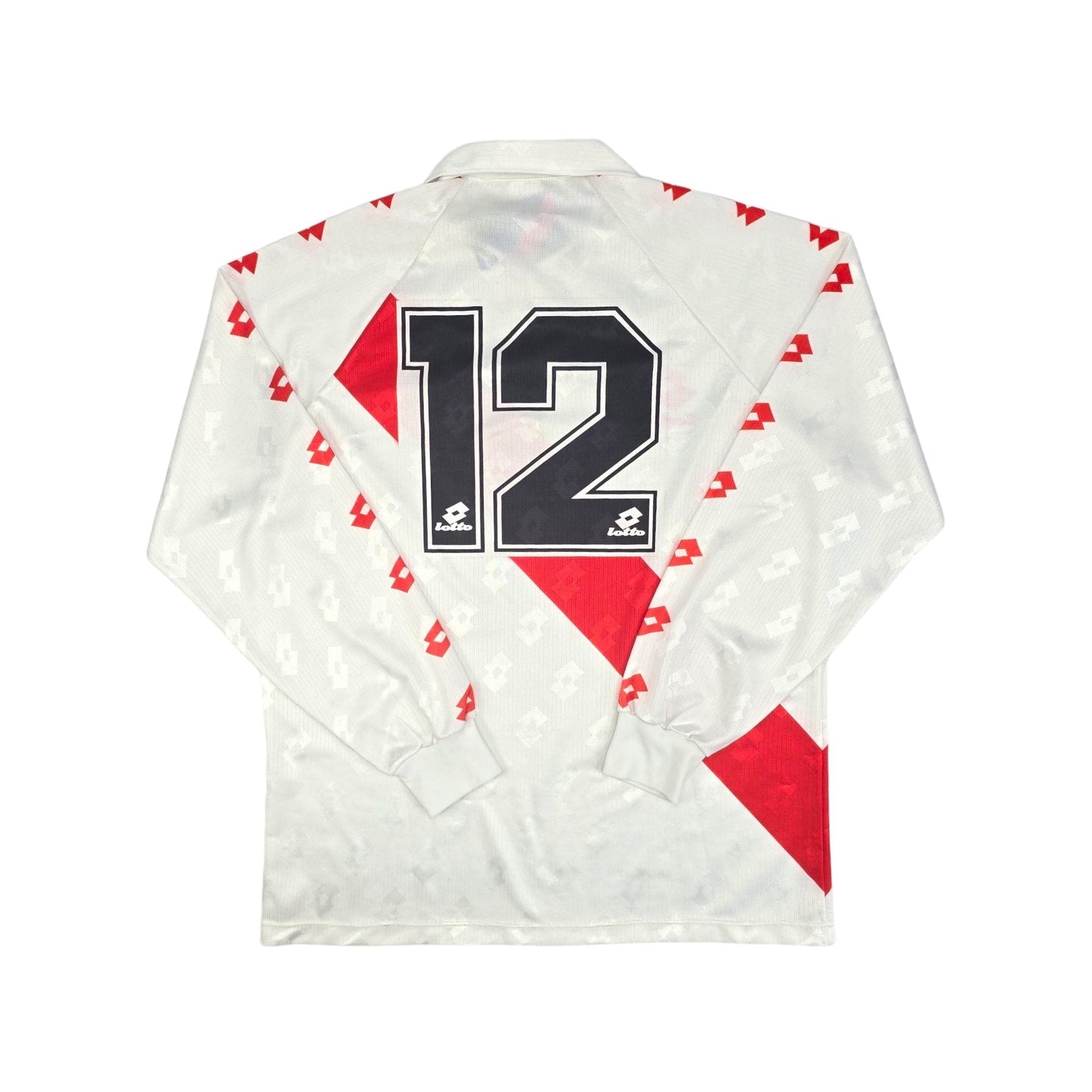 1993/94 Rayo Vallecano Home Football Shirt (XL) Lotto #12 (Match Worn)