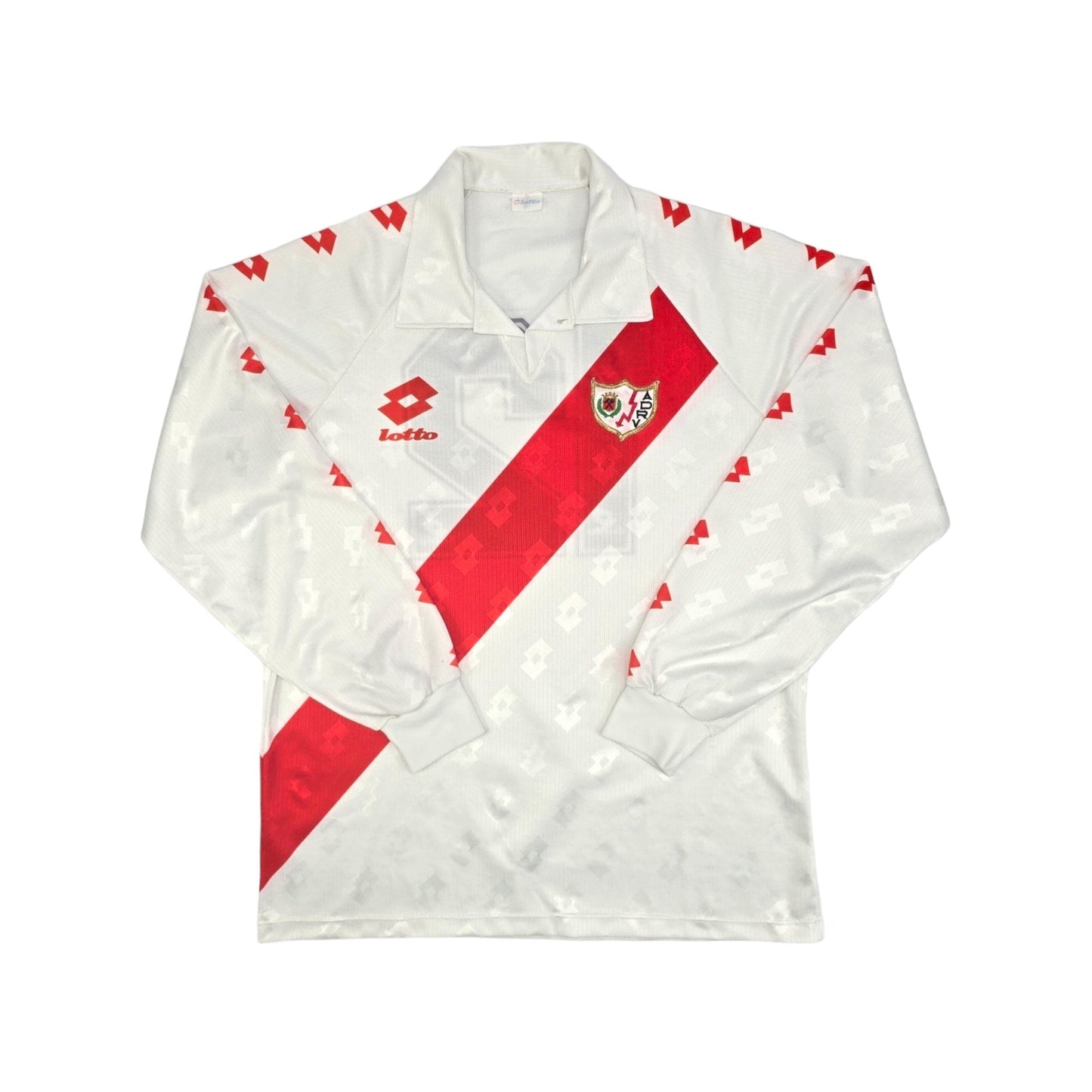1993/94 Rayo Vallecano Home Football Shirt (XL) Lotto #12 (Match Worn)