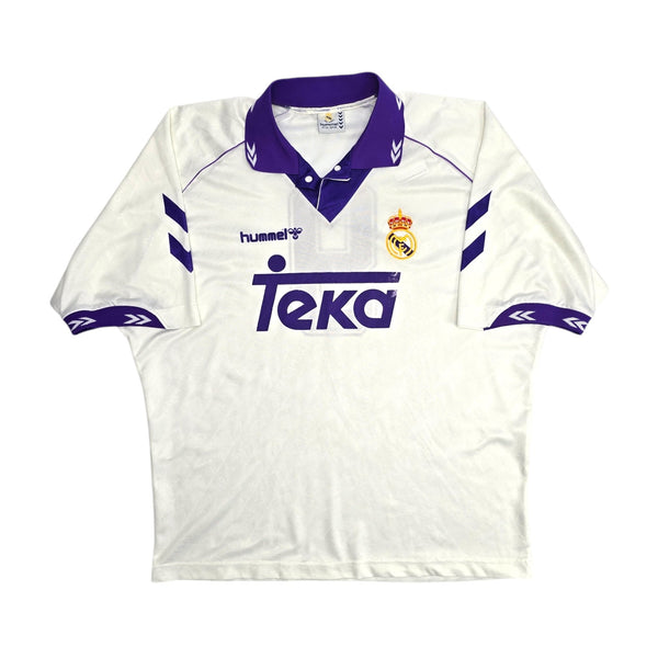 1993/94 Real Madrid Home Football Shirt (XL) Hummel #9 (Alfonso)