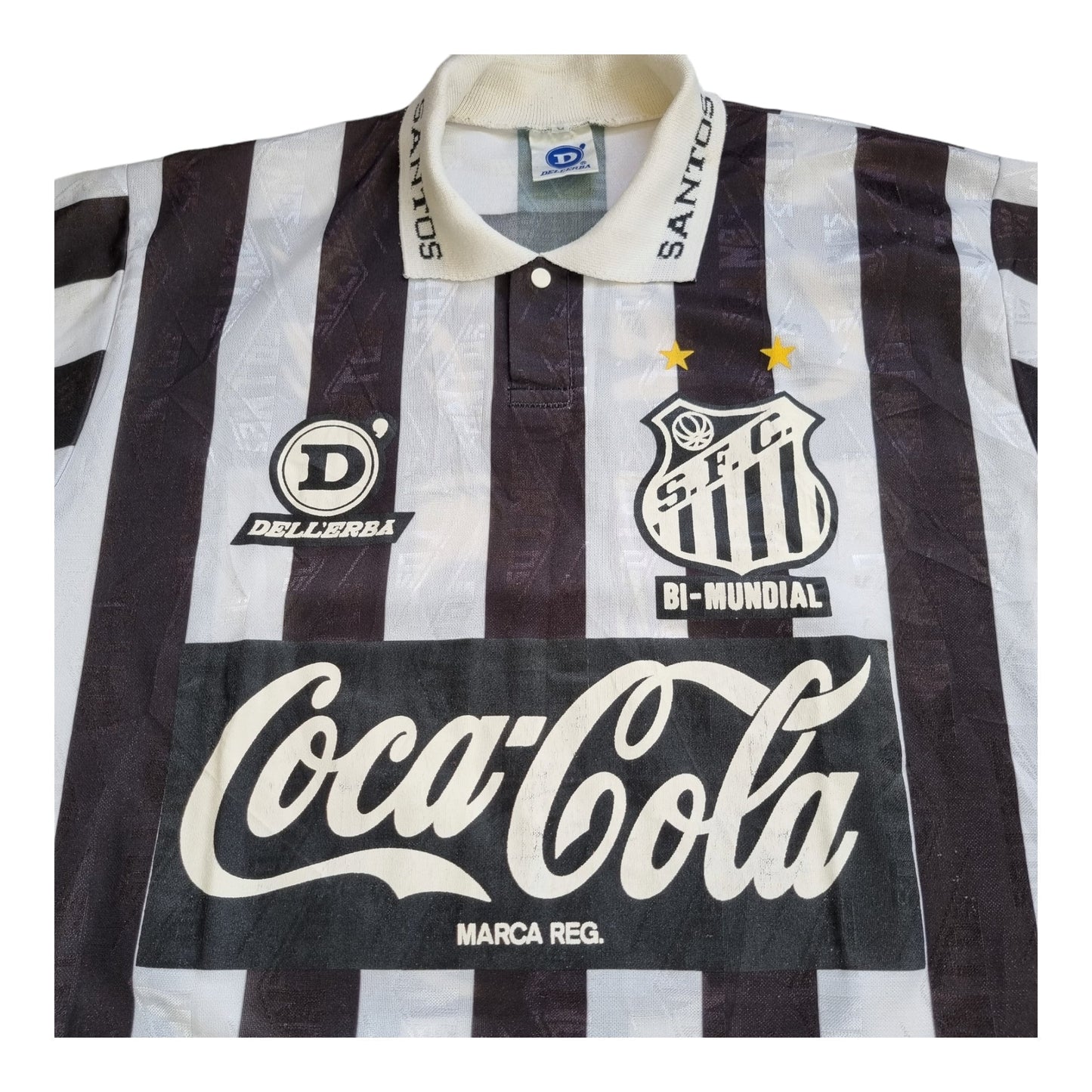1993/94 Santos Away Football Shirt (L) Dellerba #10