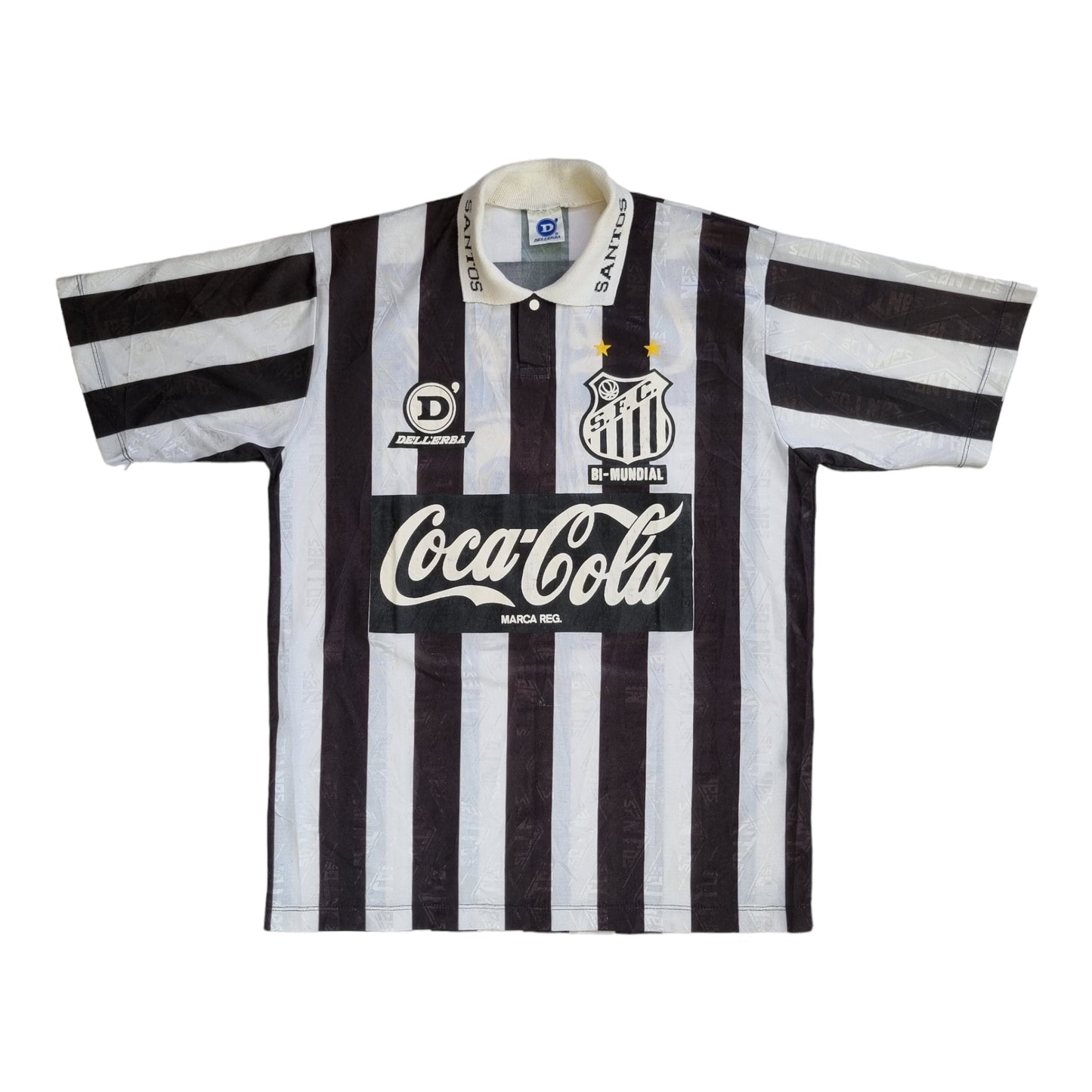 1993/94 Santos Away Football Shirt (L) Dellerba #10