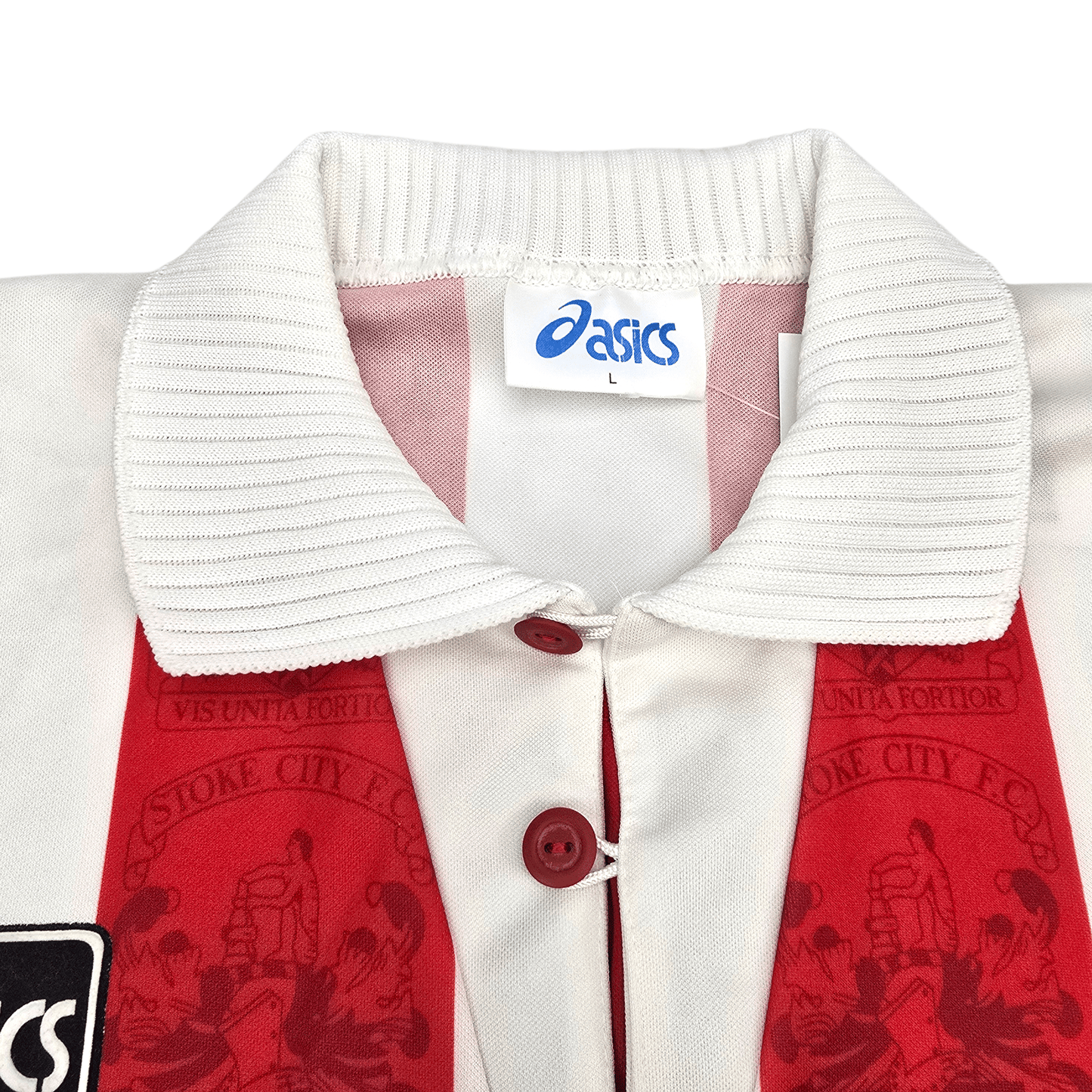 1993/94 Stoke City Home Football Shirt (L) Asics