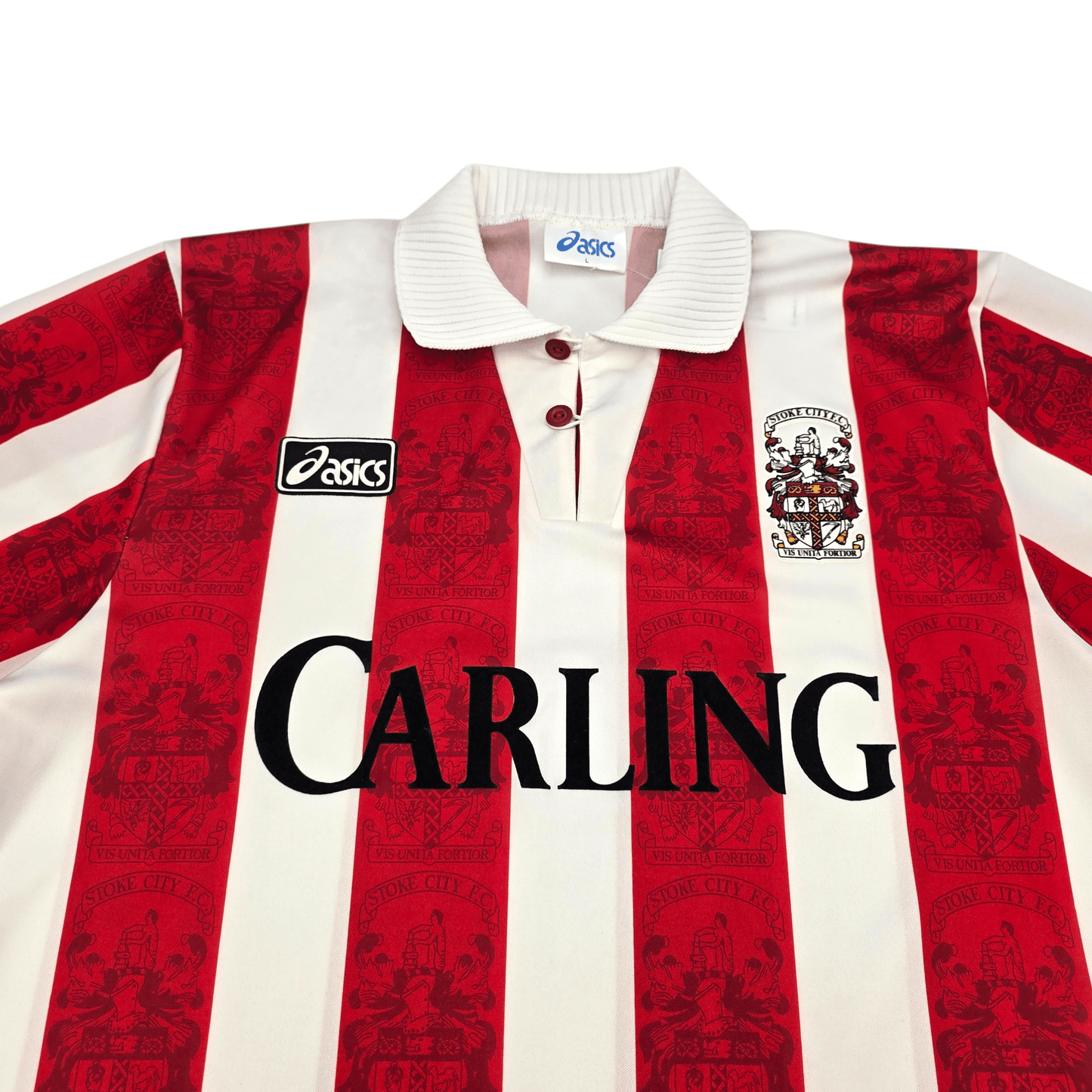 1993/94 Stoke City Home Football Shirt (L) Asics