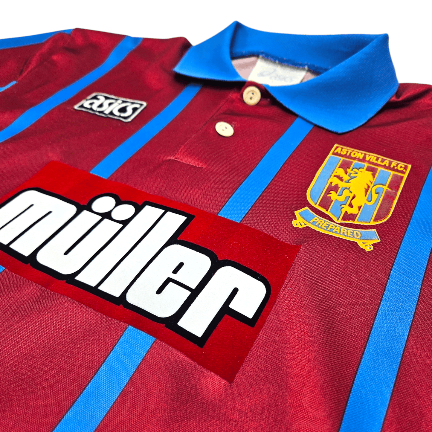 1993/95 Aston Villa Home Football Shirt (L) Asics #5 McGrath