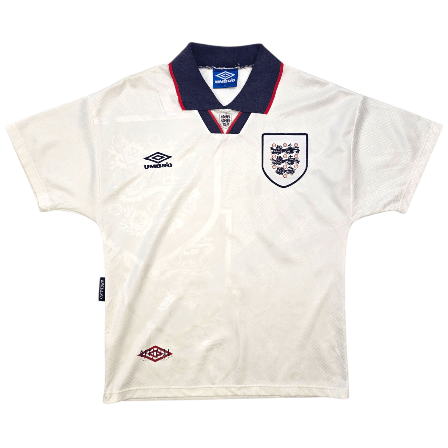 1993/95 England Home Football Shirt (S) Umbro