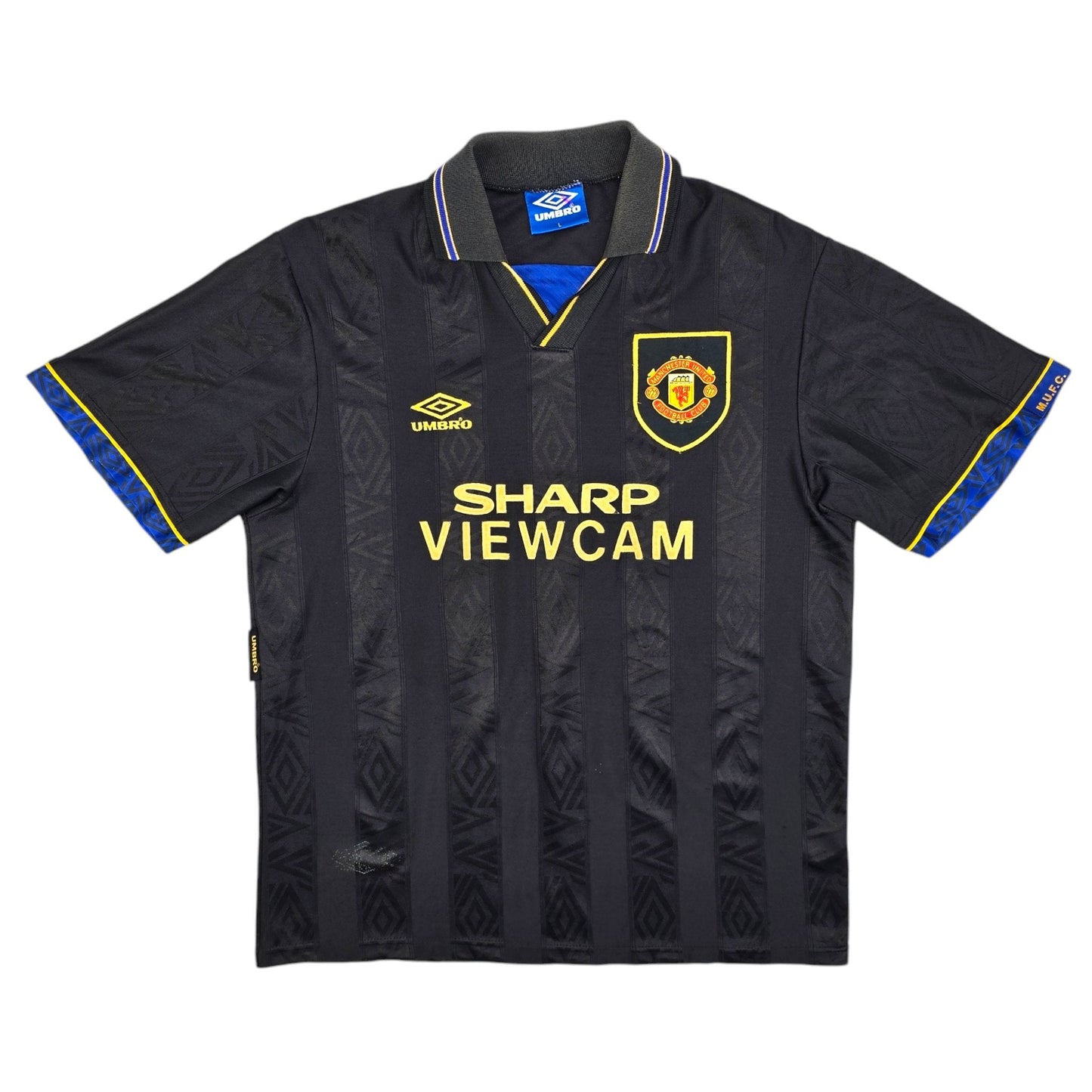 1993/95 Manchester United Away Football Shirt (L) Umbro