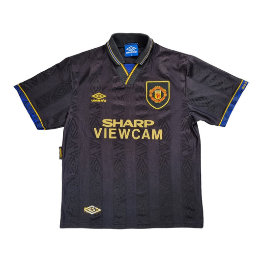 1993/95 Manchester United Away Football Shirt (M) Umbro