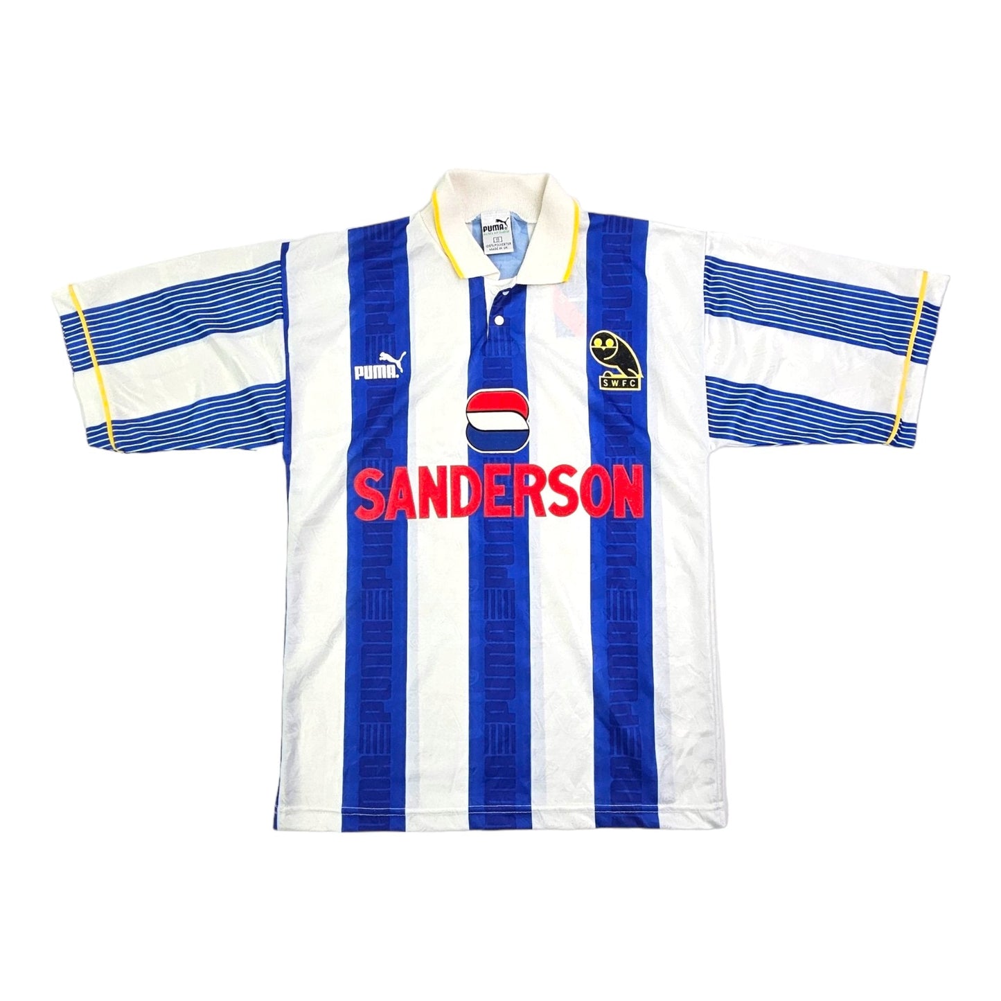 1993/95 Sheffield Wednesday Home Football Shirt (S) Puma #5 Petrescu