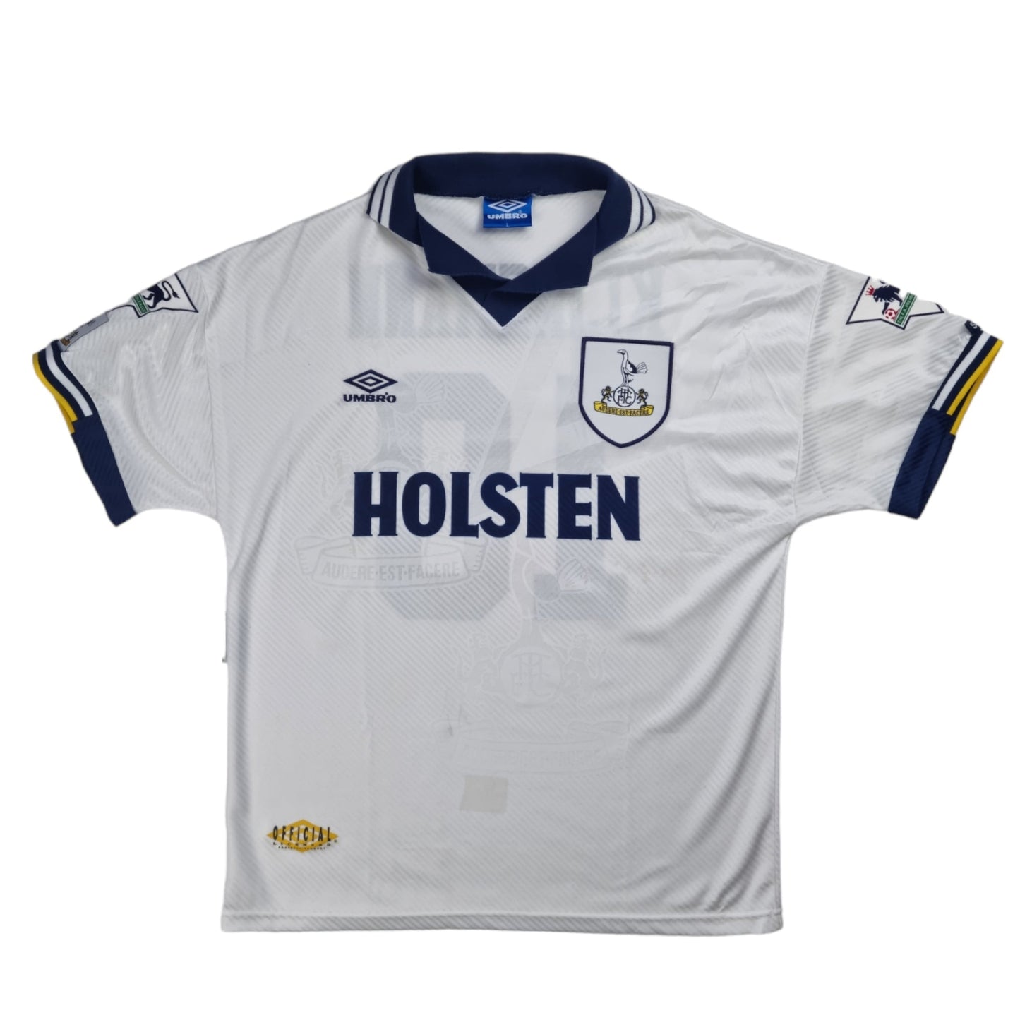 1993/95 Tottenham Hotspur Home Football Shirt (L) Umbro #18 Klinsmann